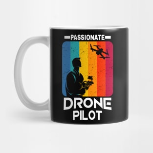 Passionate Drone Pilot vintage retro Drones Flyer Mug